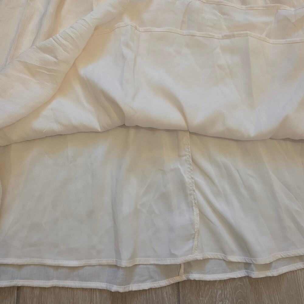 Roolee NWT Maxi Dress Womens Small Ivory Puff Sleeve Cottagecore Lace Bow - Picture 9 of 12